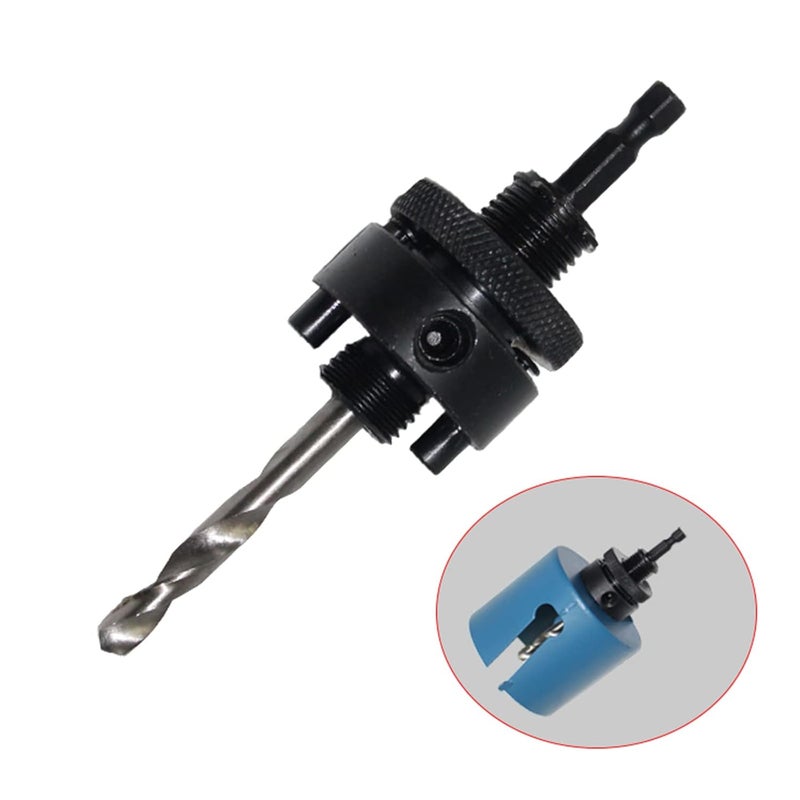 FGDTREE Steel Plate Hole Opener Connecting Rod Drill Bit Fit Hole Saws 32-210mm 1/4" SDS Hex Shank Arbor for Saw with 1/4" HSS Pilot Drill Saw - Image 5